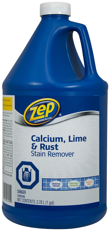 Zep CACAL128 Calcium/Lime/Rust Cleaner, 1 gal, Liquid, Pungent, Light Yellow