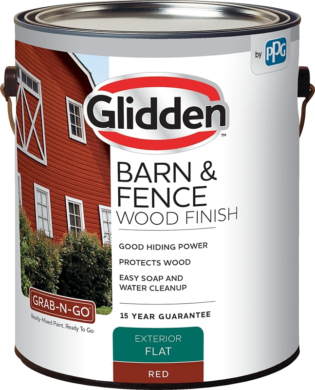 Glidden GRAB-N-GO 4099F/01 Wood Stain, Red, Liquid, 1 gal