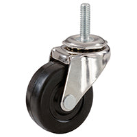 Shepherd Hardware 9196 Swivel Caster, 4 in Dia Wheel, 15/16 in W Wheel, Rubber Wheel, 115 lb