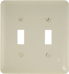 Amerelle 935TTAL Wallplate, 5 in L, 4-5/8 in W, 2 -Gang, Steel, Light Almond