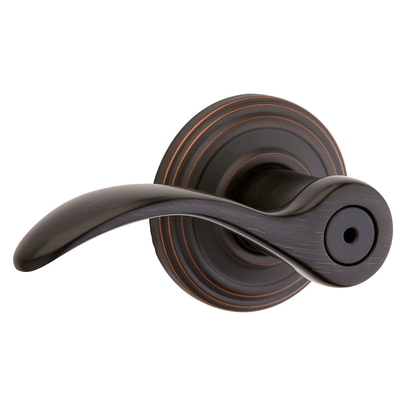 Kwikset Signature Series 730PML 11P Privacy Door Lever, Thumbturn Lock, Venetian Bronze, Zinc, Residential, 2 Grade