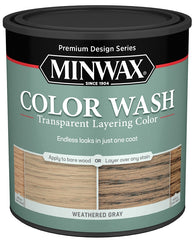 Minwax 400140000 Interior Wood Stain, Weathered Gray, Liquid, 1 qt
