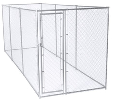 Lucky Dog CL 61528EZ Chain Link Kennel, 5 ft OAL, 15 ft OAW, 6 ft OAH, Steel, Silver