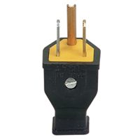 Eaton Wiring Devices SA399 Electrical Plug, Spring Action, 21/64 in, 2-Pole, 15 A, 125 V, NEMA: NEMA 5-15, Black