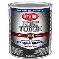 Krylon Rust Tough K09727008 Enamel Paint, Gloss Sheen, Clear, 1 qt, 400 sq-ft/gal Coverage Area