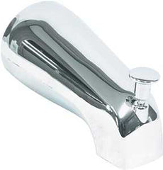 US Hardware P-526C Bathtub Spout with Diverter, 1/2 in Connection, NPT, Plastic, Chrome Plated