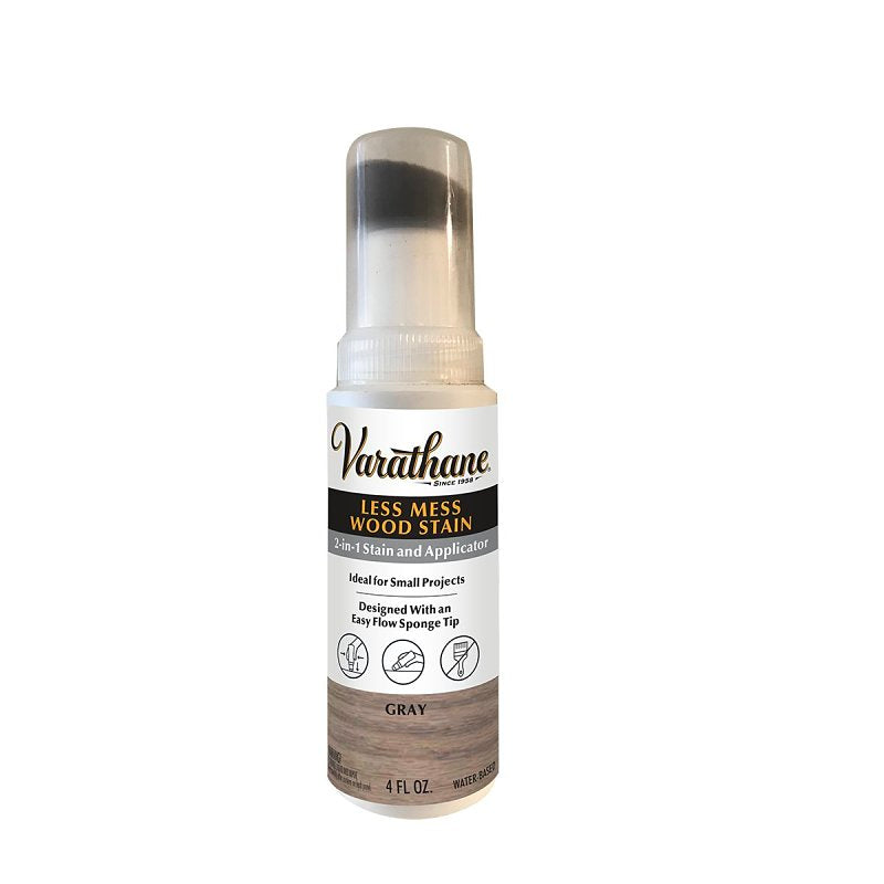 STAIN WOOD LESS MESS GRAY 4OZ