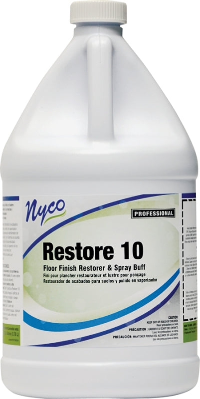 nyco NL170-G4 Finish Floor Enhancer, 128 oz, Liquid, Acrylic Polymer, Opaque White