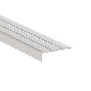 Shur-Trim DUA101MLU08 Grooved Edging, 8 ft L, 7/8 in W, Aluminum, Mira Lustre