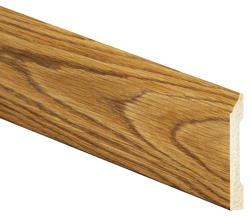 Inteplast Group 46320800802 Baseboard Moulding, 8 ft L, 3.44 in W, 1/2 in Thick, Polystyrene, Ultra Oak