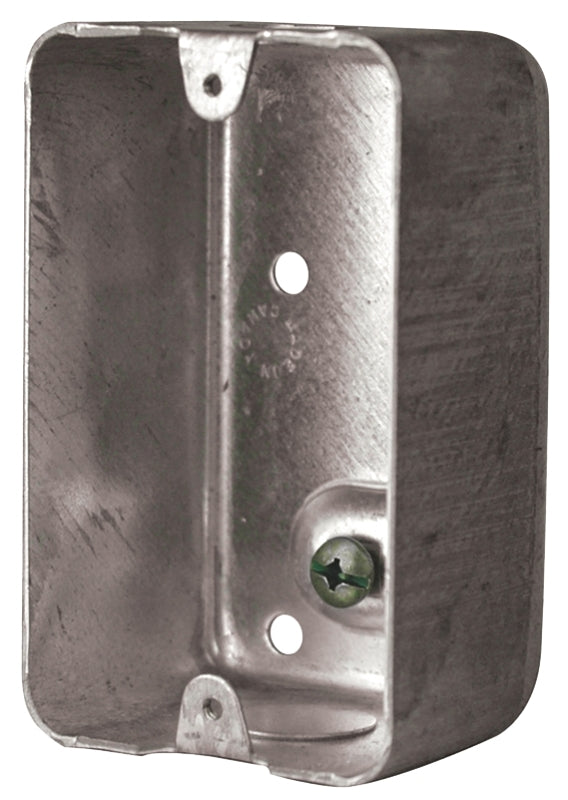 Hubbell 1110VP4 Utility Box, 1-Gang, Galvanized Steel, Silver