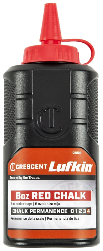 Crescent Lufkin CB08R Chalk Refill, Red, 8 oz Bottle