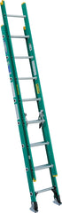 Werner D5916-2 Extension Ladder, 16 ft H Reach, 225 lb, Fiberglass