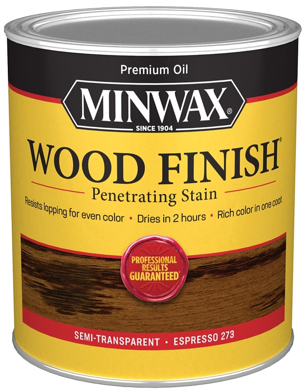 Minwax Wood Finish 700504444 Wood Stain, Espresso, Liquid, 1 qt, Can