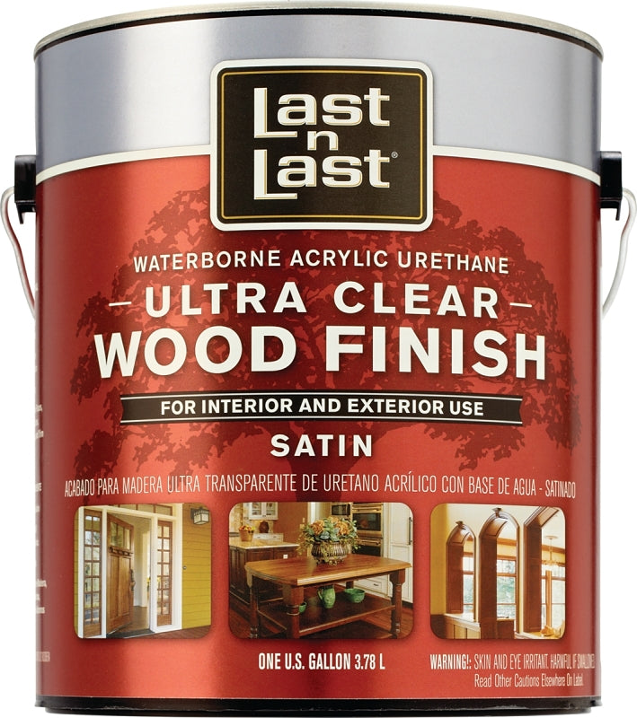 Last n Last 13101 Ultra Clear Wood Finish, Liquid, Clear, 1 gal, Can