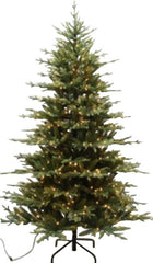 Santas Forest 61914 Pre-Lit Cascade Noble Fir Tree, 12 ft H, Nobel Fir Family, Mini Bulb, Multi/Clear Light