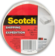 Scotch 3710-DC/3710-1PK Sealing Tape, 60 yd L, 2 in W, Polypropylene Backing, Clear