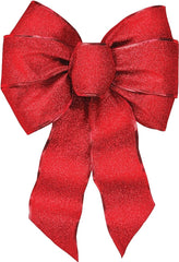 Holidaytrims 6166 Outdoor Bow Assortment, 1 in H, Velvet, Gold/Red/Silver