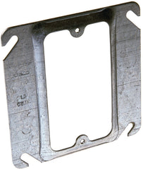 Hubbell 8771 Device Box Cover, 4 in L, 4 in W, Square, Steel, Gray