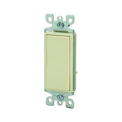 Decora S11-05601-2IS Rocker Switch with Ground Screw, 15 A, 120/277 V, SPST, Lead Wire Terminal, Ivory