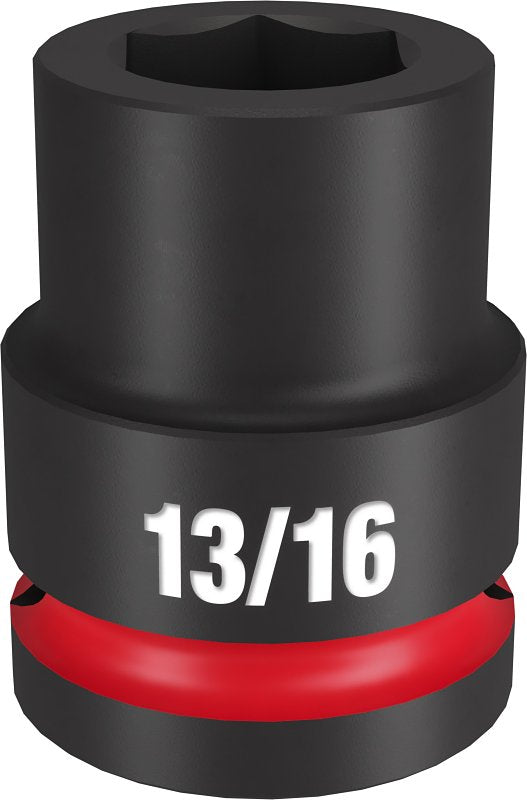 Milwaukee SHOCKWAVE Impact Duty Series 49-66-6304 Shallow Impact Socket, 13/16 in Socket, 3/4 in Drive, Square Drive