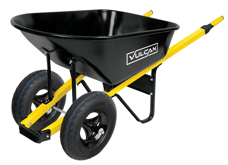 Vulcan 34885 Wheelbarrow Kit, 6 cu-ft Volume, Steel, 2 -Wheel, Pneumatic Wheel, 16 in Wheel