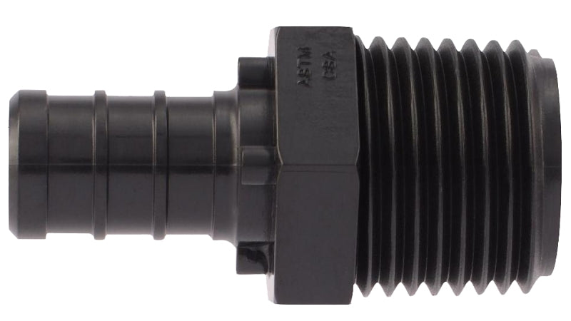 Apollo Valves ApolloPEX Series PXPAM345PK Pipe Adapter, 3/4 in, Barb x MPT, Poly Alloy, 200 psi Pressure
