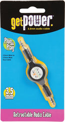GetPower GP-RETR-AUX-BLK Audio Cable