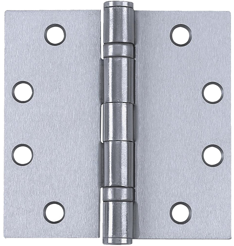 Tell Manufacturing H4545 Series HG100316 Square Corner Hinge, 4-1/2 in H Frame Leaf, 0.134 in Thick Frame Leaf, Satin