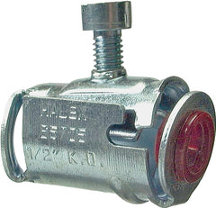 Halex 65705B Conduit Connector, 3/8 in Snap-In, Steel