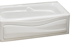 MAAX Corinthia II 105684-L-002-001 Bathtub, 35 to 47 gal, 59-3/4 in L, 29-7/8 in W, 21 in H, Alcove Installation, White