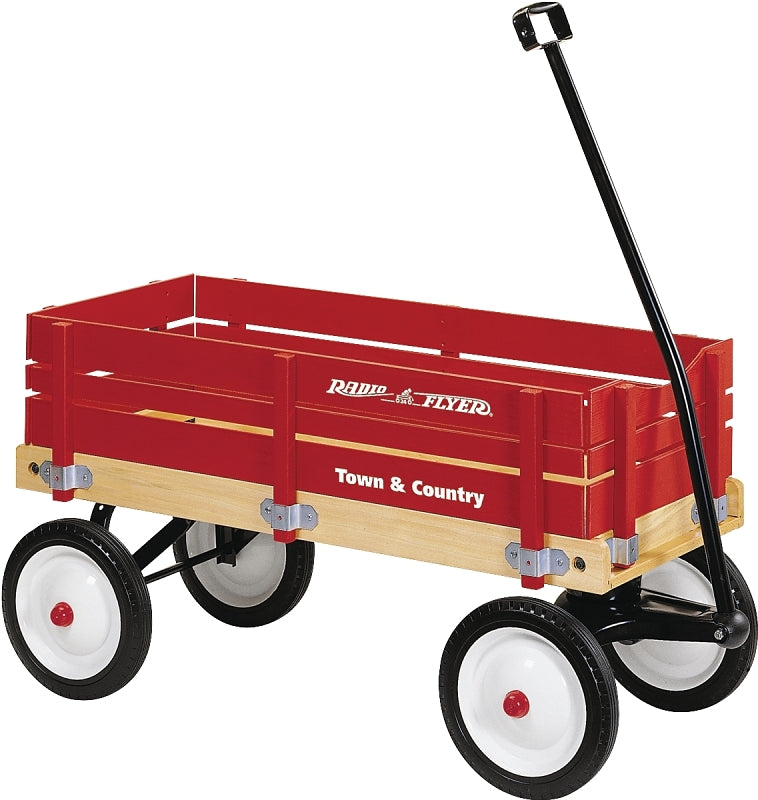 Radio Flyer 24 Wagon, 150 lb, Wood, Red
