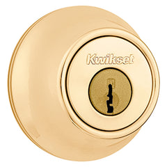 Kwikset 660 Series 6653CPRCALRCSK6 Deadbolt, 3 Grade, Keyed Alike Key, Steel, Polished Brass, 2-3/8 x 2-3/4 in Backset