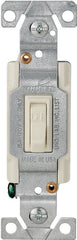 Eaton Wiring Devices 1301-7V10 Toggle Switch, 15 A, 120 V, Polycarbonate Housing Material, Ivory