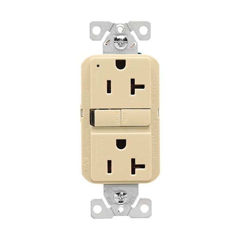 RECEPTACLE GFCI IVORY 20A 125V