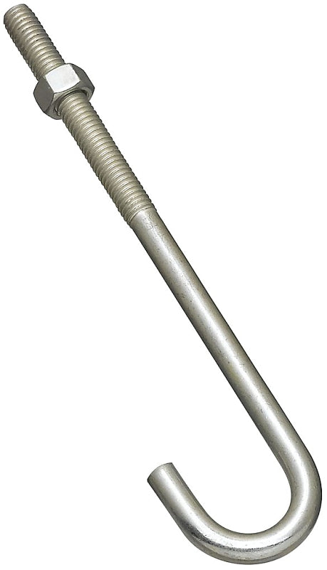 BOLT J-HOOK 3/8X7IN ZINC