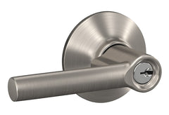 Schlage F Series F51VBRW619 Entry Lever, Mechanical Lock, Satin Nickel, Lever Handle, Metal, Residential, Grade 2 Grade