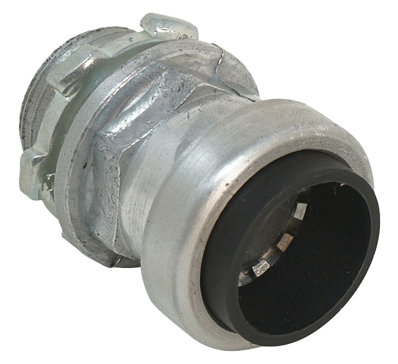 Southwire SIMPush 65071001 Conduit Box Connector, 1/2 in Push-In, 1.1 in OD, Metal