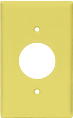Eaton Wiring Devices PJ7V Wallplate, 4-1/2 in L, 2-3/4 in W, 1 -Gang, Polycarbonate, Ivory, High-Gloss