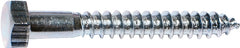 Midwest Fastener 01297 Lag Screw, 1/4 in Thread, 6 in OAL, Zinc