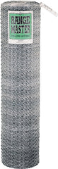 Rangemaster 6004 Poultry Net, 150 ft L, 60 in W, 20 Gauge, Hexagonal Mesh, 2 in Mesh, Steel