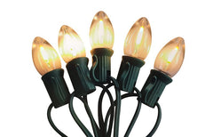 Santas Forest 25718 LED Filament Retro Light Set, 25-Lamp, LED, Clear, 25000 hr Average Life, 25 ft L