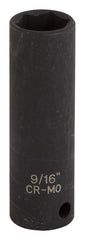 Vulcan Deep Impact Socket, 9/16 in Socket, Black Phosphate