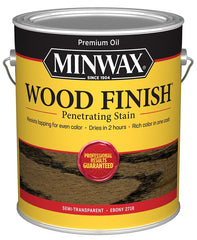 Minwax Wood Finish 710130000 Wood Stain, Ebony, Liquid, 1 gal, Can