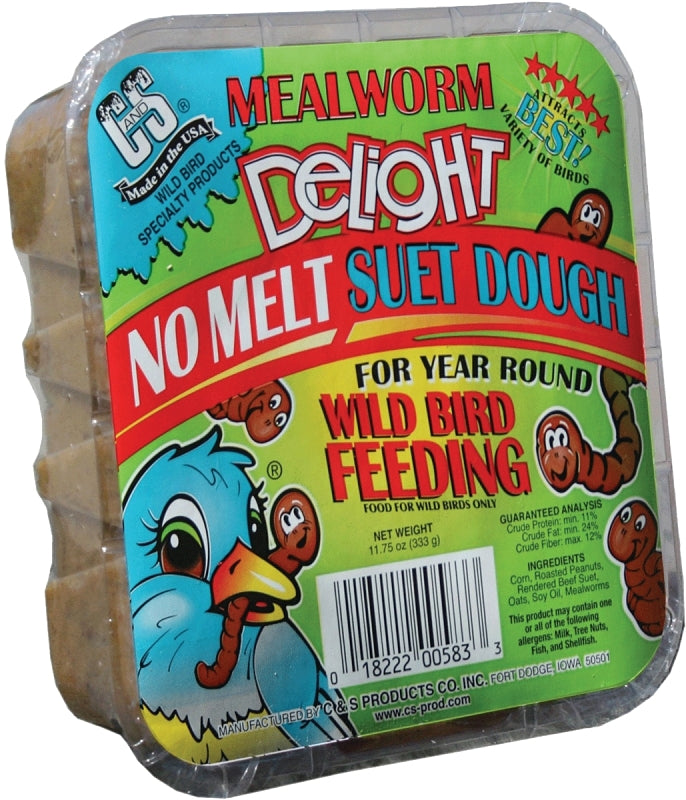 C&S No Melt Suet Dough Delights CS12583 Bird Suet, 11.75 oz