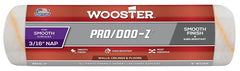 Wooster RR641-9 Roller Cover, 3/16 in Thick Nap, 9 in L, Fabric Cover, White