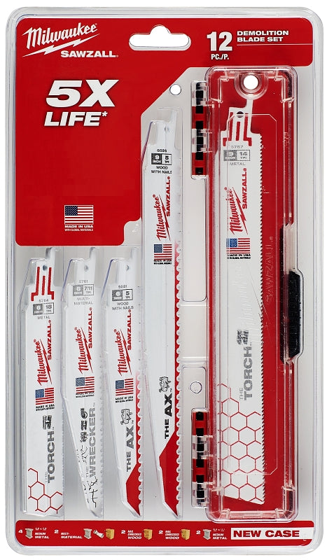 Milwaukee 49-22-3329 Saw Blade Set, 12-Piece, Bi-Metal