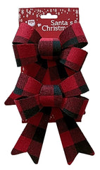 Hometown Holidays 68702 Plain Buffalo Bow, 2-PK