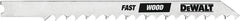 DeWALT DW3700H Jig Saw Blade, 1/4 in W, 6 TPI
