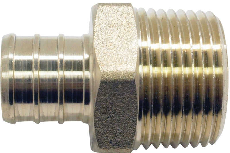 Apollo Valves APXMA3434 Pipe Adapter, 3/4 in, PEX x MPT, Brass, 200 psi Pressure